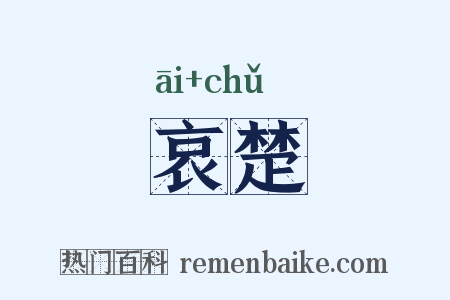 哀楚是什么意思的图片